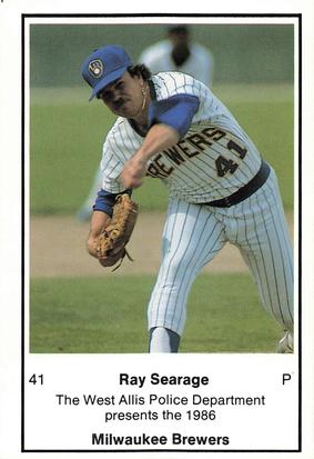1986 Milwaukee Brewers Police - West Allis Police Department #NNO Ray Searage Front