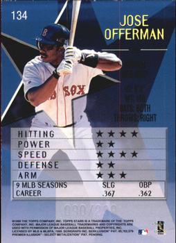 1999 Topps Stars - Foil #134 Jose Offerman  Back