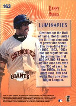 1999 Topps Stars - Foil #163 Barry Bonds Back