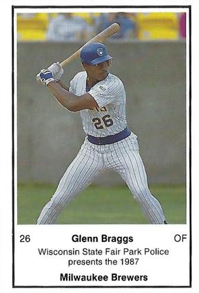 1987 Milwaukee Brewers Police - Wisconsin State Fair Park Police #NNO Glenn Braggs Front