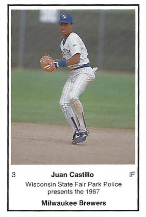 1987 Milwaukee Brewers Police - Wisconsin State Fair Park Police #NNO Juan Castillo Front