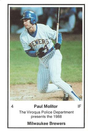 1988 Milwaukee Brewers Police - Viroqua Police Department #NNO Paul Molitor Front