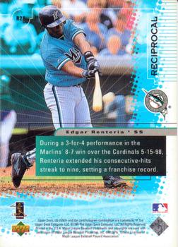 1999 UD Ionix - Reciprocal #R28 Edgar Renteria  Back