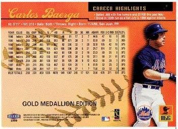 1999 Ultra - Gold Medallion #116G Carlos Baerga Back