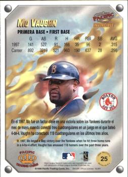 1998 Pacific Invincible - Gems of the Diamond #25 Mo Vaughn Back