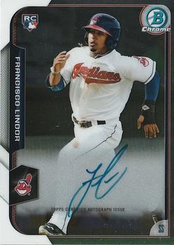 2015 Bowman Chrome - Rookie Autographs #BCAR-FL Francisco Lindor Front