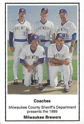 1989 Milwaukee Brewers Police - Milwaukee County Sheriff's Department #NNO Milwaukee Brewers Coaches Front