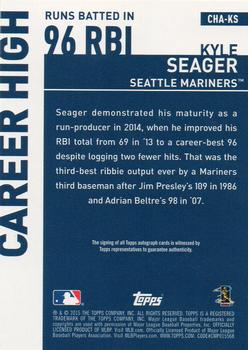 2015 Topps Update - Career High Autographs #CHA-KS Kyle Seager Back