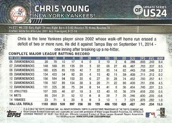 2015 Topps Update - Rainbow Foil #US24 Chris Young Back