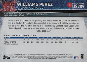 2015 Topps Update - Rainbow Foil #US289 Williams Perez Back