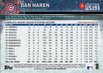 2015 Topps Update - Rainbow Foil #US393 Dan Haren Back