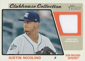 2015 Topps Heritage Minor League - Clubhouse Collection Relics #CCR-JN Justin Nicolino Front