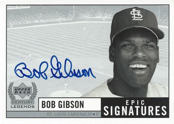 1999 Upper Deck Century Legends - Epic Signatures #BG Bob Gibson Front