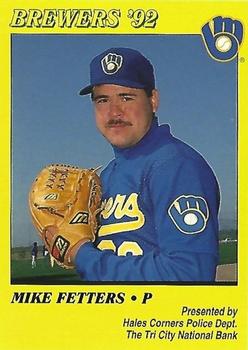 1992 Milwaukee Brewers Police - Hales Corners Police Dept., The Tri City National Bank #NNO Mike Fetters Front