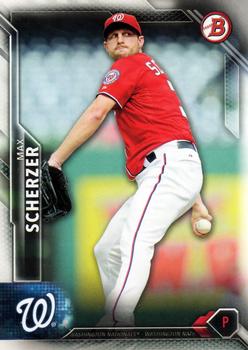 2016 Bowman #95 Max Scherzer Front