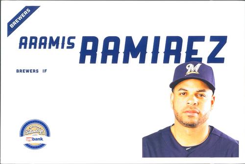 2013 US Bank Milwaukee Brewers #20 Aramis Ramirez Front