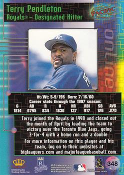 1998 Pacific Online #348 Terry Pendleton Back
