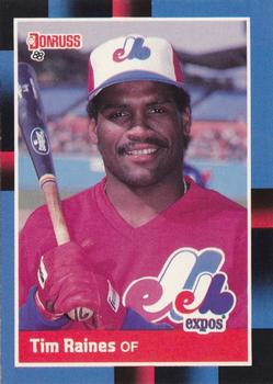 1988 Donruss #345 Tim Raines Front