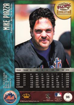 1998 Pacific Revolution #96 Mike Piazza Back