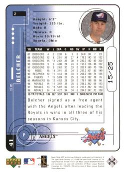 1999 Upper Deck MVP - Super Script #2 Tim Belcher  Back
