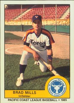 1985 Cramer Tucson Toros #75 Brad Mills Front