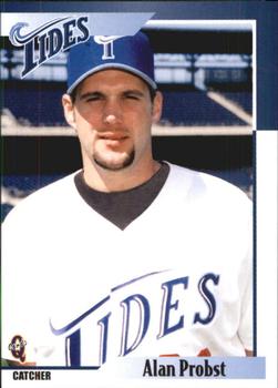 2000 Blueline Q-Cards Norfolk Tides #19 Alan Probst Front