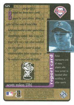 1999 Upper Deck Retro - Old School/New School Level 2 #S25 Scott Rolen  Back