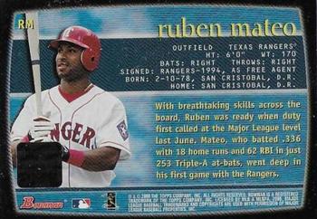 2000 Bowman - Autographs #RM Ruben Mateo Back