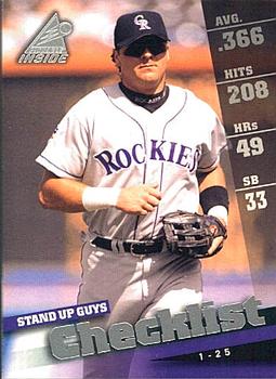 1998 Pinnacle Inside #150 Larry Walker Front