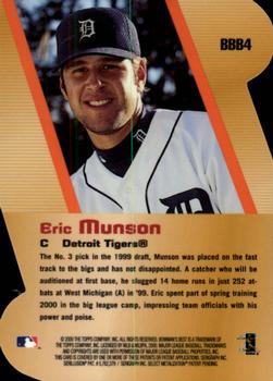 2000 Bowman's Best - Best Bets #BBB4 Eric Munson  Back