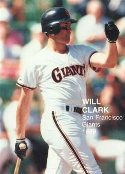 1989 Action Superstars Display Cards (unlicensed) #8 Will Clark Front