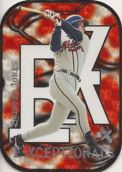 2000 Fleer E-X - E-Xceptional Red #9 XC Chipper Jones  Front