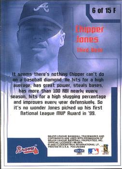 2000 Fleer Focus - Focal Points #6 F Chipper Jones  Back