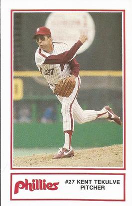 1986 Philadelphia Phillies Fire Safety #4 Kent Tekulve Front