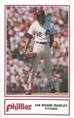 1986 Philadelphia Phillies Fire Safety #6 Shane Rawley Front