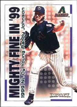 2000 Fleer Impact - Mighty Fine in '99 #28MF Randy Johnson Front