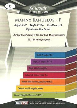 2011 TriStar Pursuit #13 Manny Banuelos Back