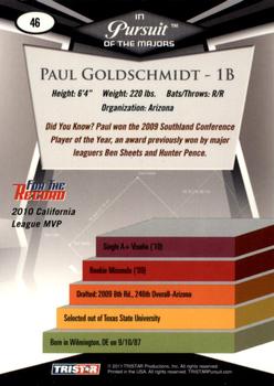 2011 TriStar Pursuit #46 Paul Goldschmidt Back