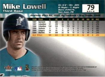 2000 Fleer Mystique - Gold #79 Mike Lowell  Back