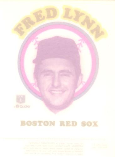 1976 Mr. Softee Iron-Ons #NNO Fred Lynn Back