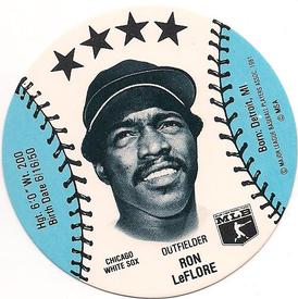 1982 On Deck Cookies Discs #NNO Ron Leflore Front