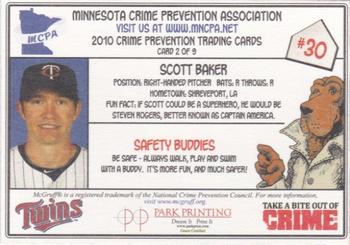 2010 Minnesota Twins Police #2 Scott Baker Back