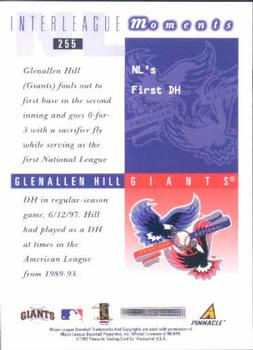 1998 Score #255 Glenallen Hill Back