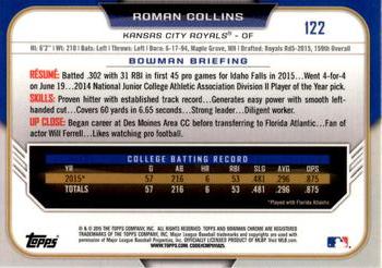 2015 Bowman Draft - Chrome #122 Roman Collins Back