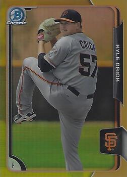 2015 Bowman Draft - Chrome Gold Refractors #90 Kyle Crick Front