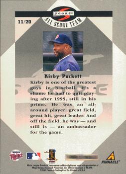 1998 Score - All-Score Team #11 Kirby Puckett Back