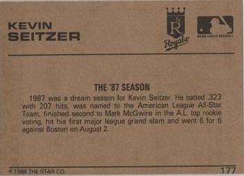 1988-89 Star Gold #177 Kevin Seitzer Back