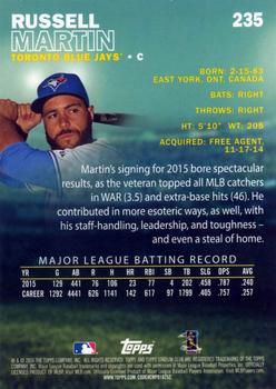 2016 Stadium Club #235 Russell Martin Back