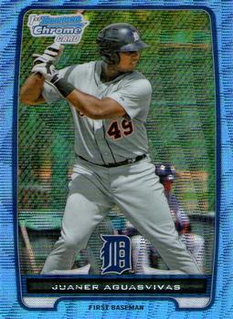 2012 Bowman Chrome - Prospects Blue Wave #BCP167 Juaner Aguasvivas Front