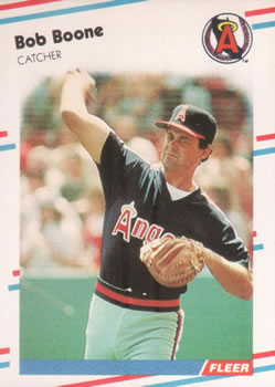 1988 Fleer #485 Bob Boone Front